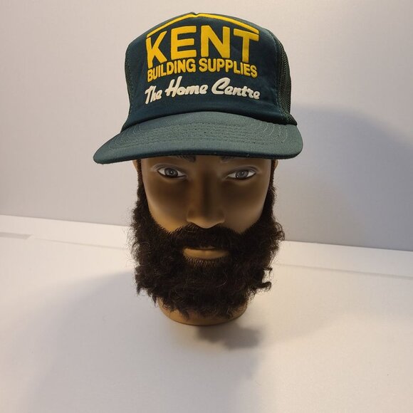 Vintage 90s Trucker Hat Kent Building Supplies Screen Printed Mesh Hat - Picture 1 of 8